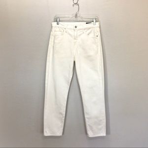 VINCE 5 Pocket Skinny Crop White Jeans